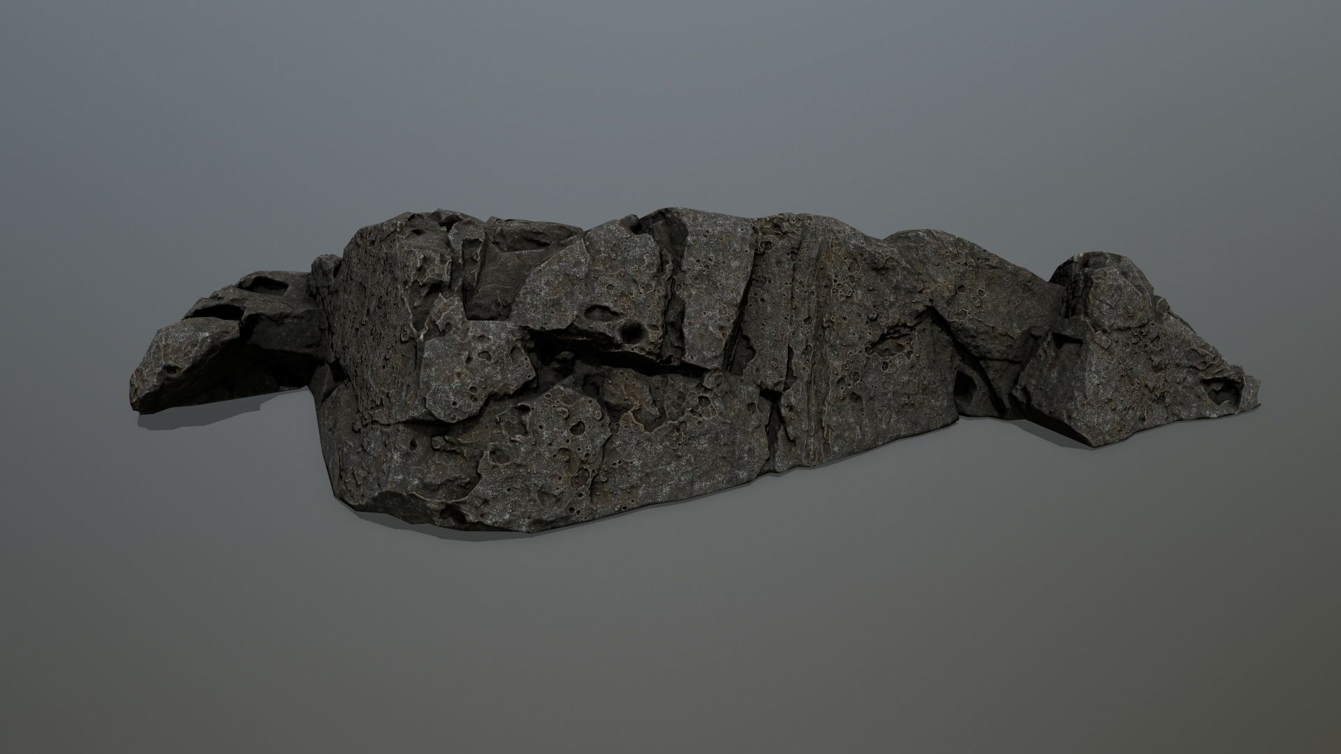 cliff rock set 4 Low-poly 3D model_6
