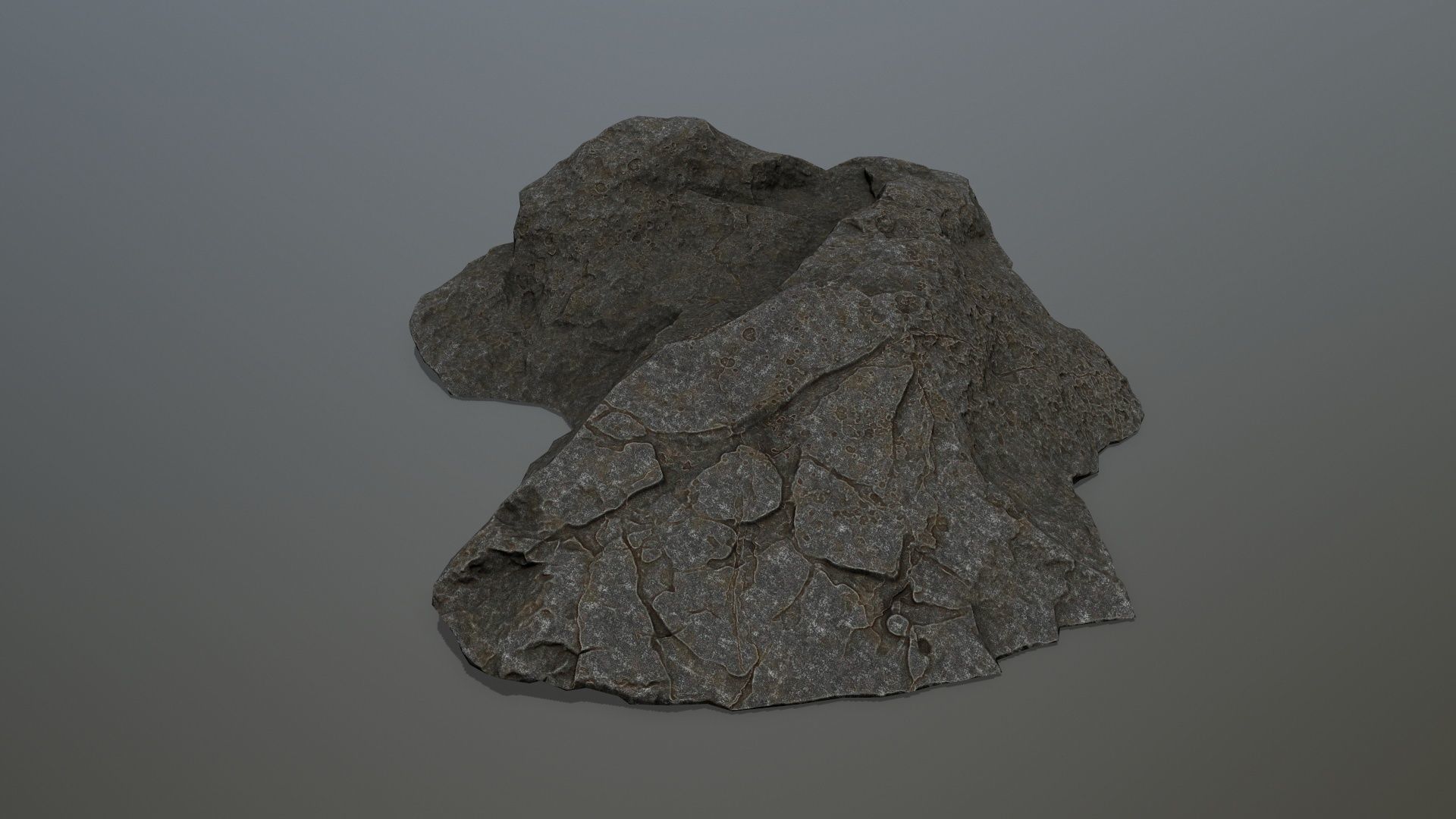 cliff rock set 4 Low-poly 3D model_10