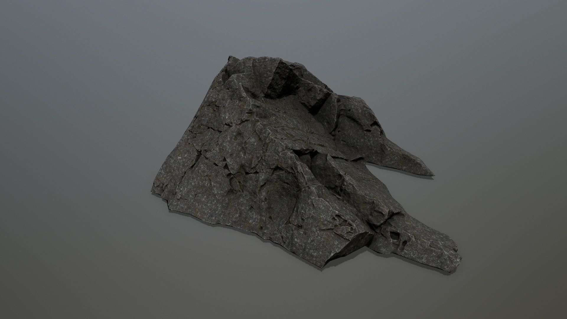 cliff rock set 4 Low-poly 3D model_14