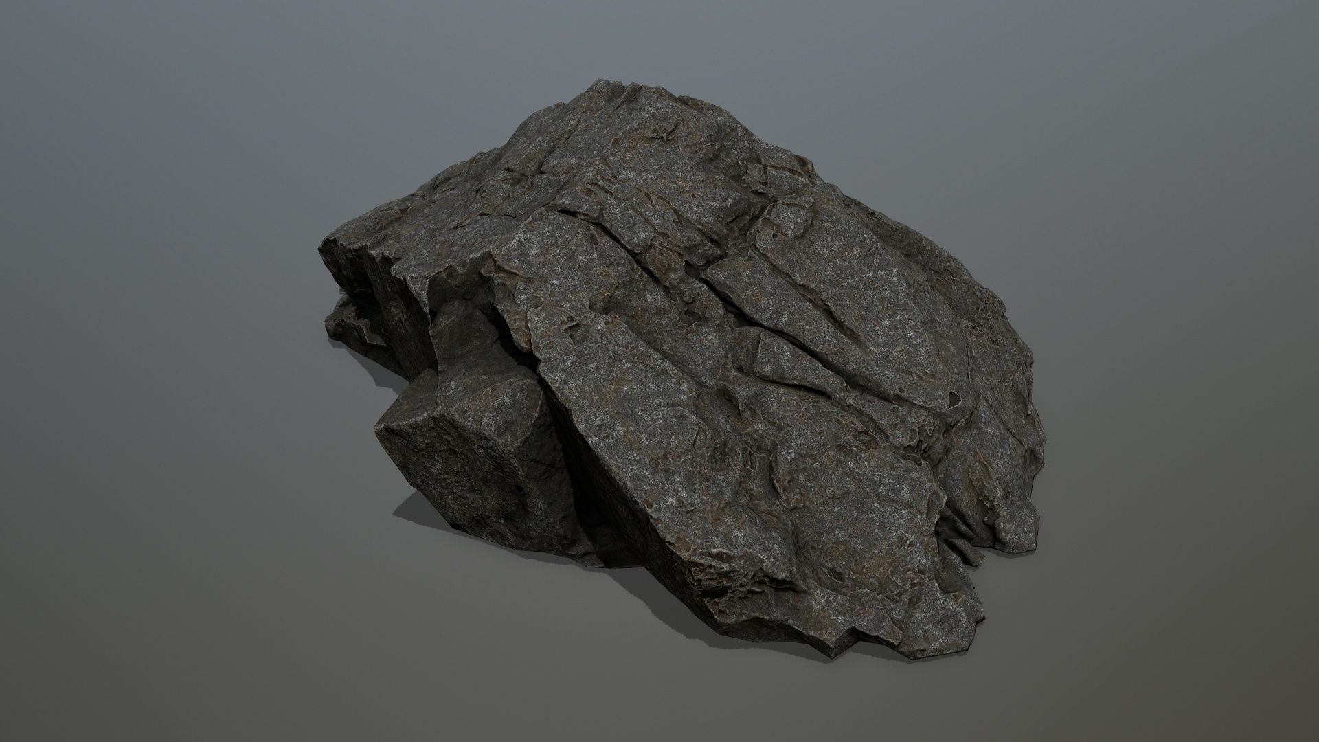 cliff rock set 4 Low-poly 3D model_16
