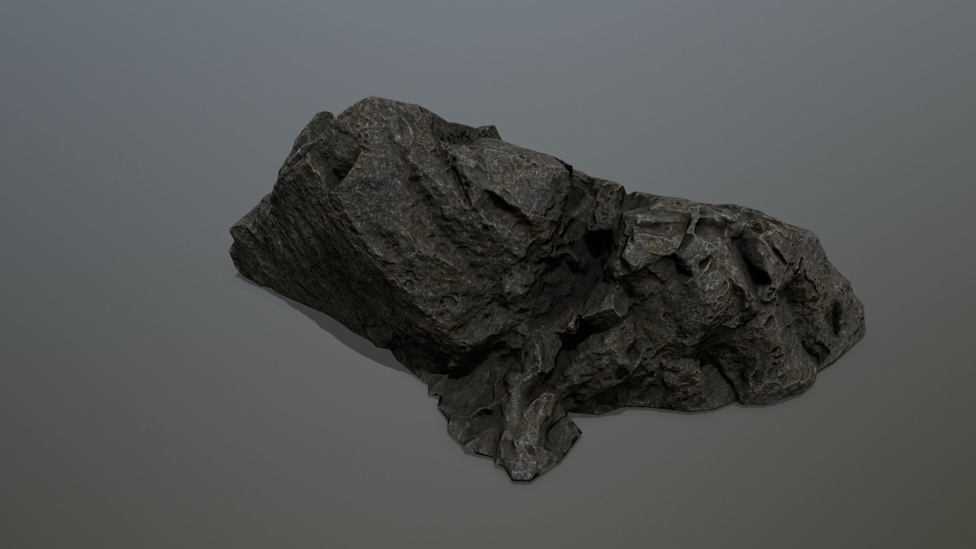 cliff rock set 4 Low-poly 3D model_12