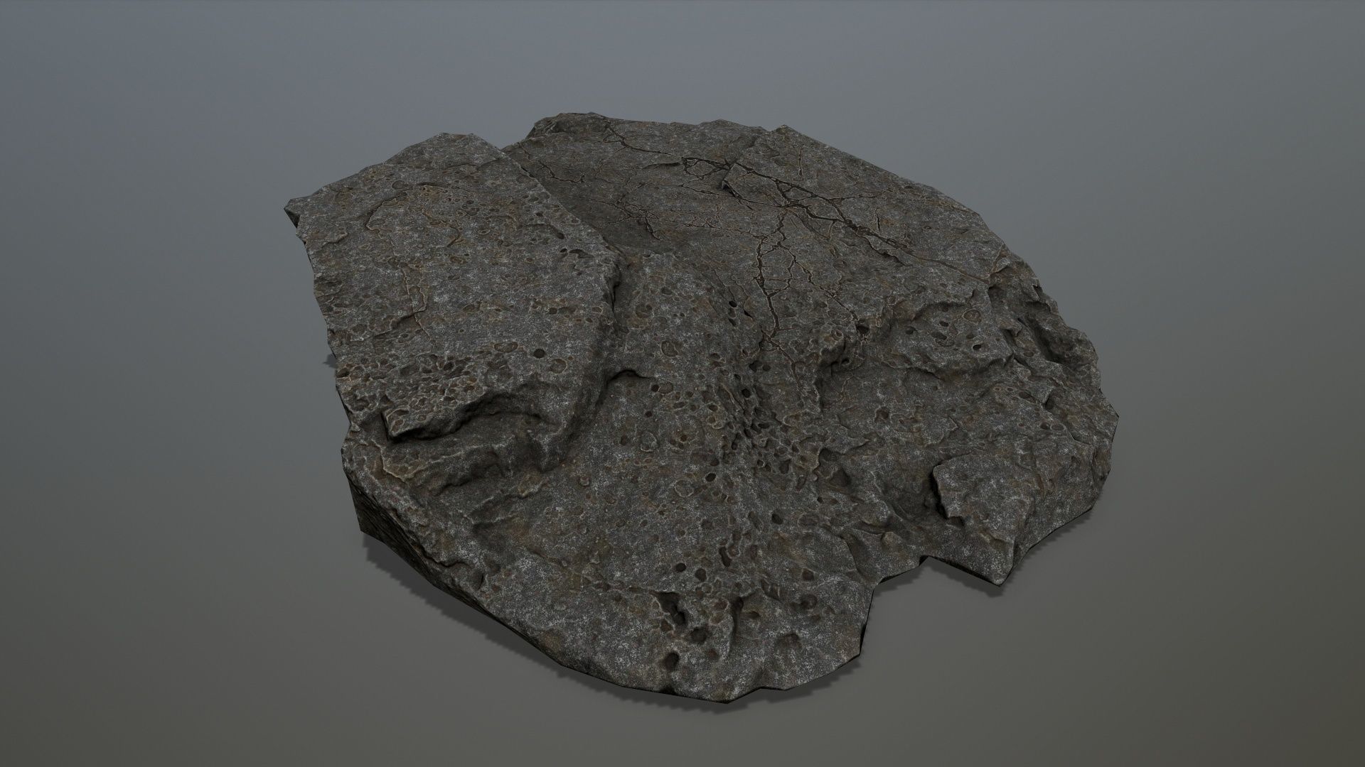 cliff rock set 4 Low-poly 3D model_22