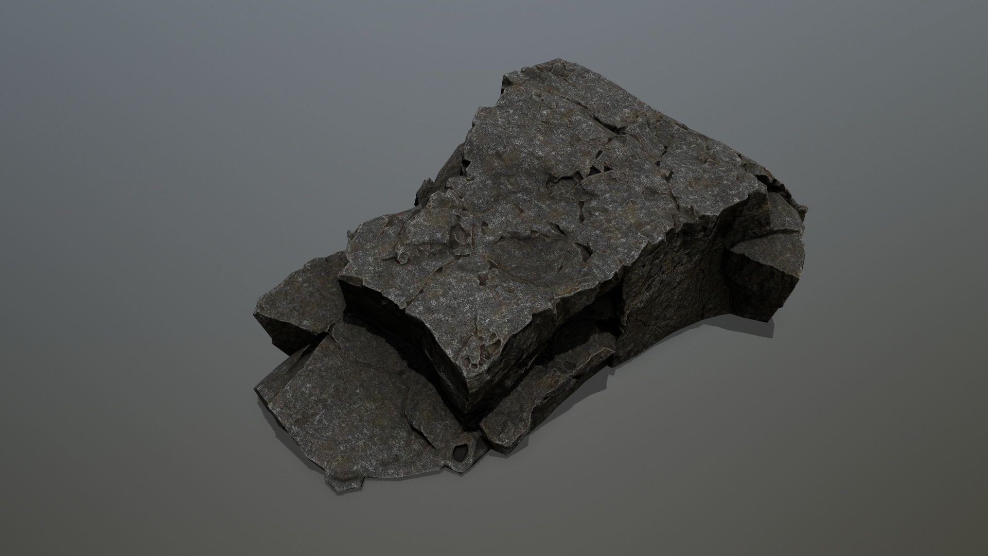 cliff rock set 4 Low-poly 3D model_17