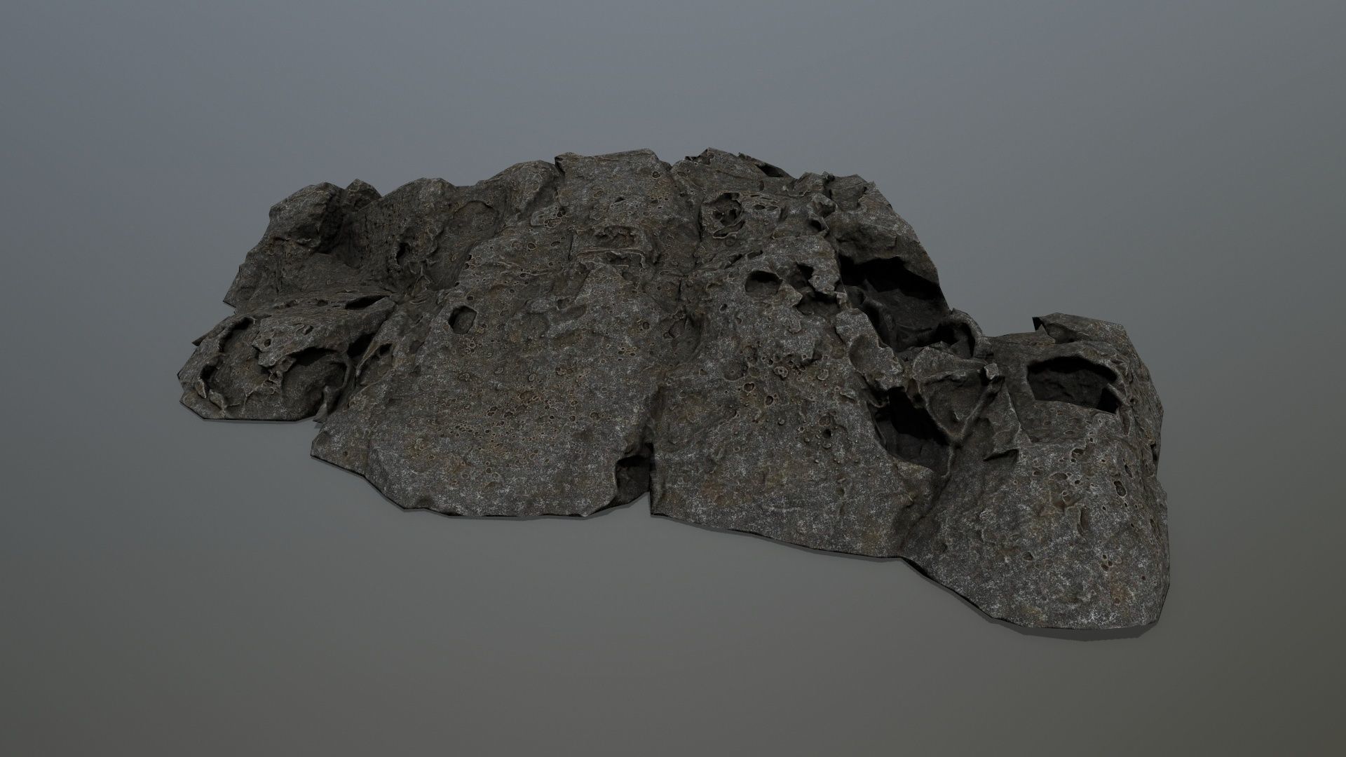 cliff rock set 4 Low-poly 3D model_4