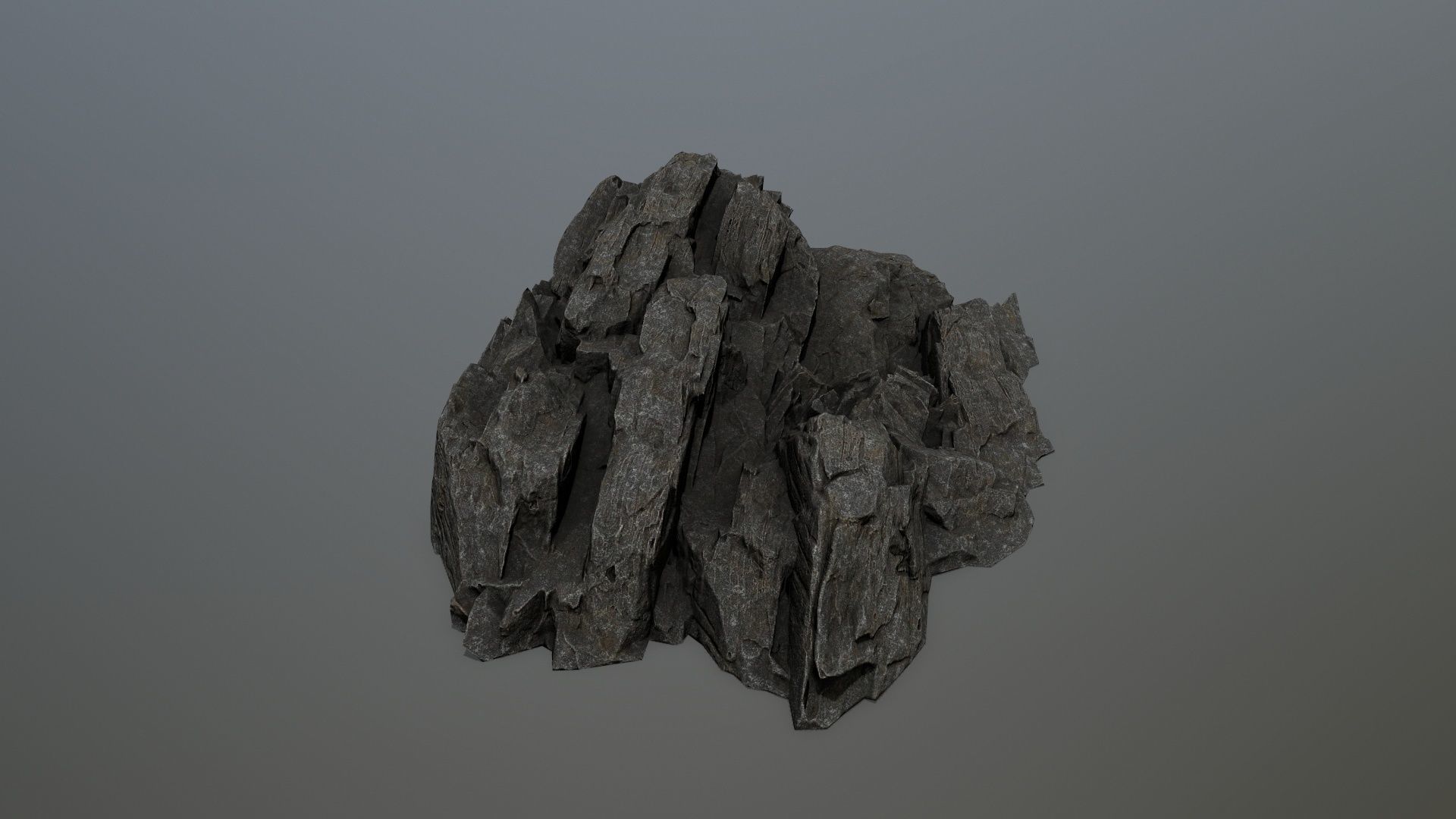 cliff rock set 4 Low-poly 3D model_2