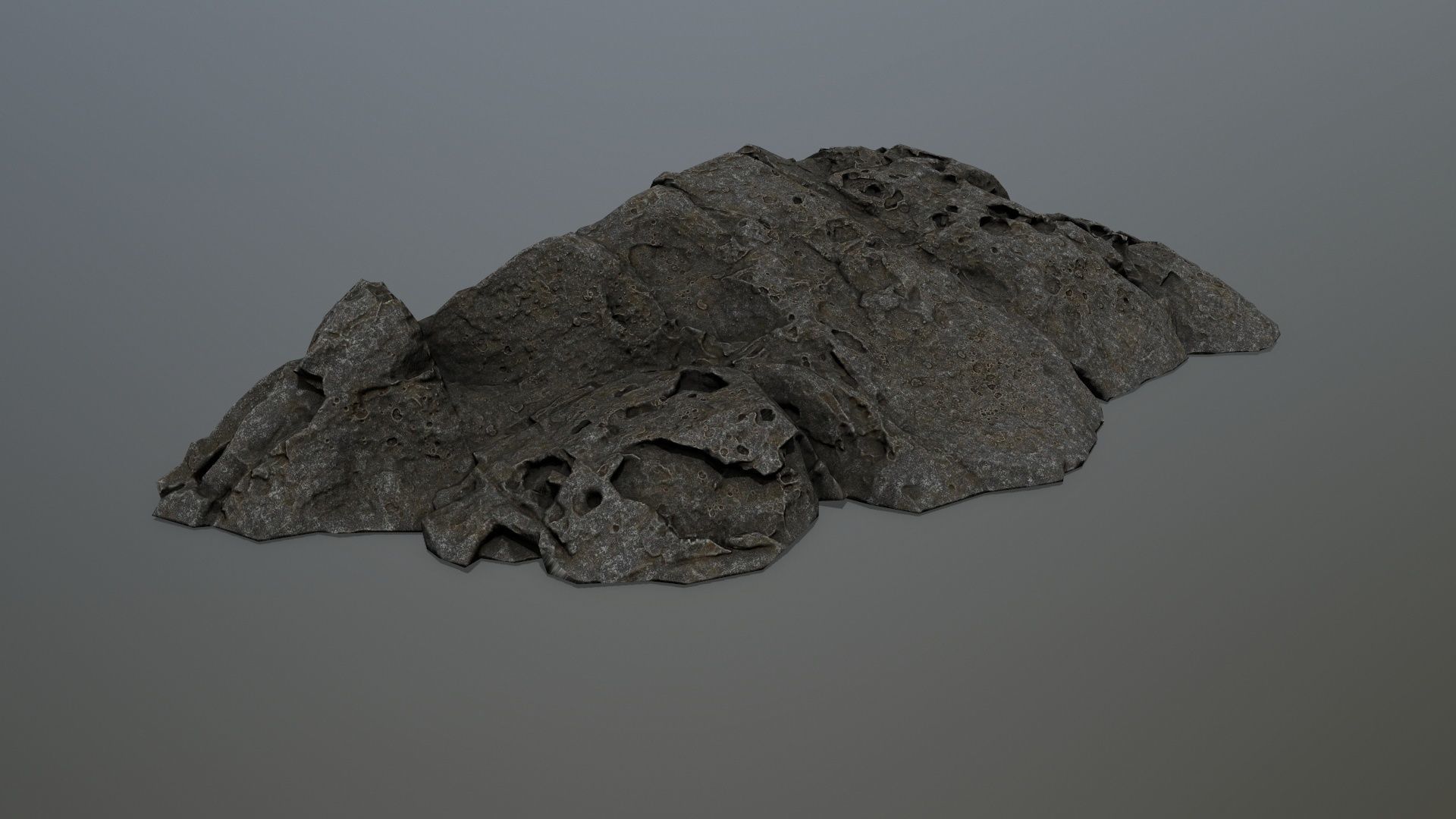 cliff rock set 4 Low-poly 3D model_5