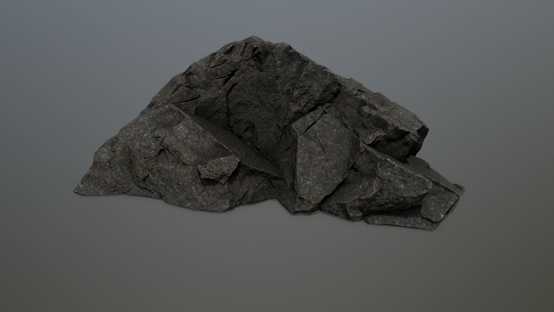 cliff rock set 4 Low-poly 3D model_15