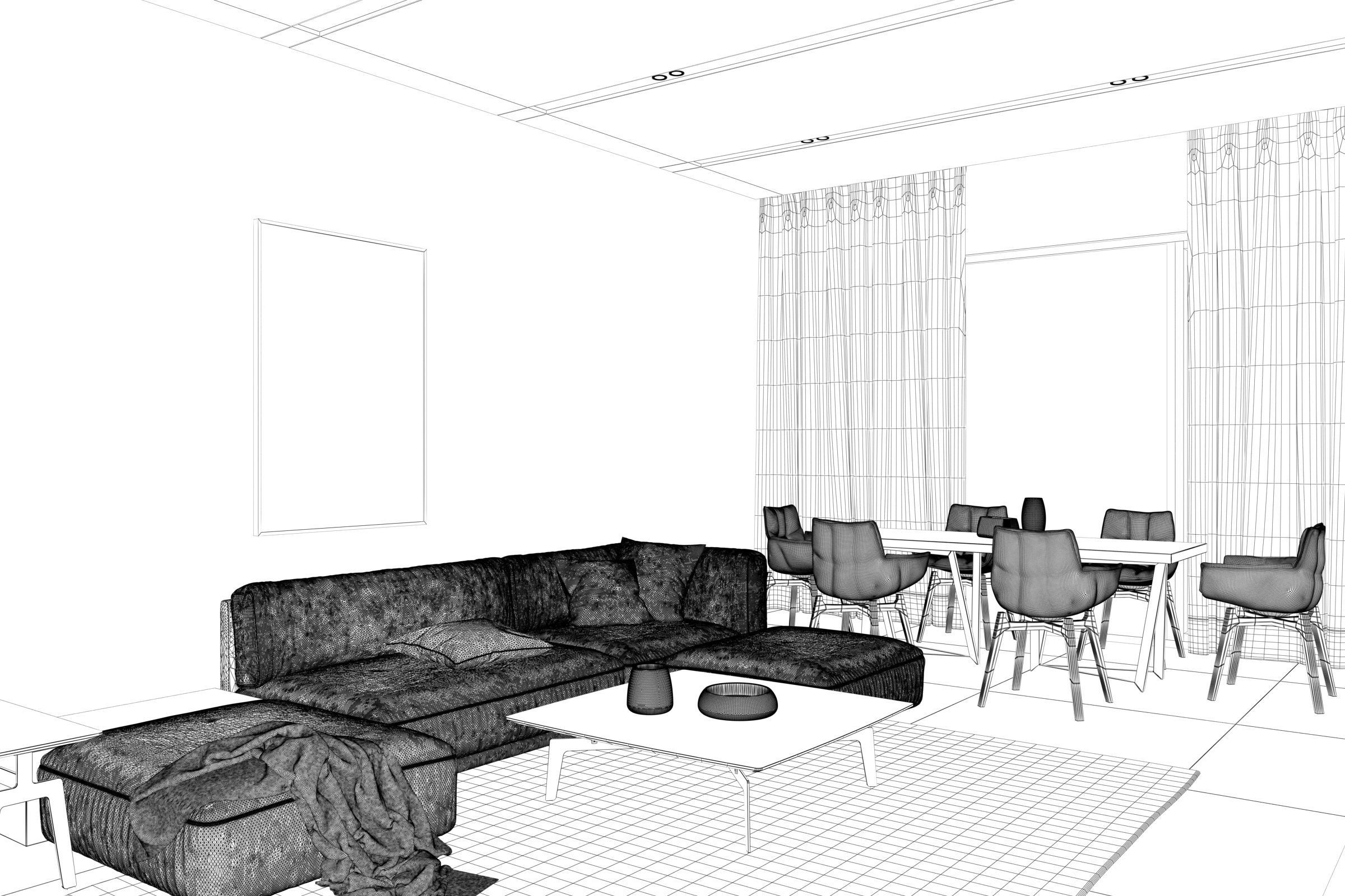 Modern Livingroom 3D model_5
