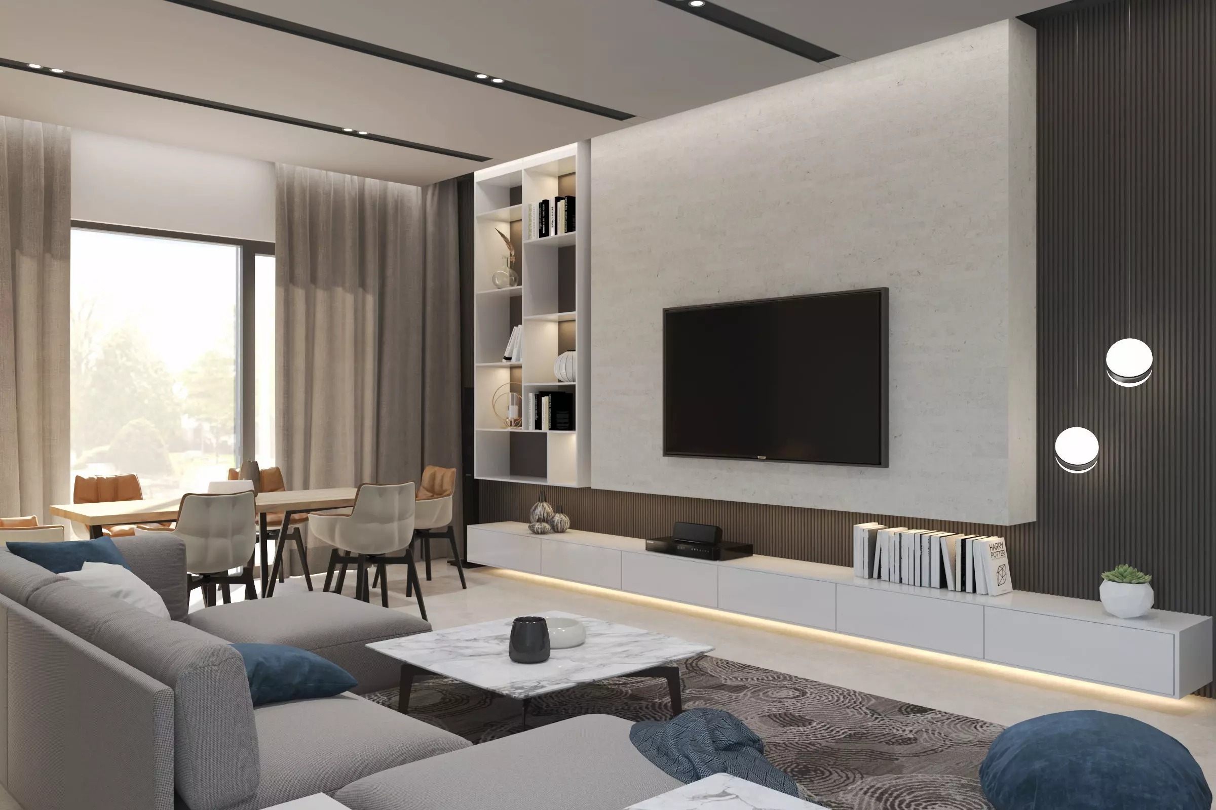 Modern Livingroom 3D model_0