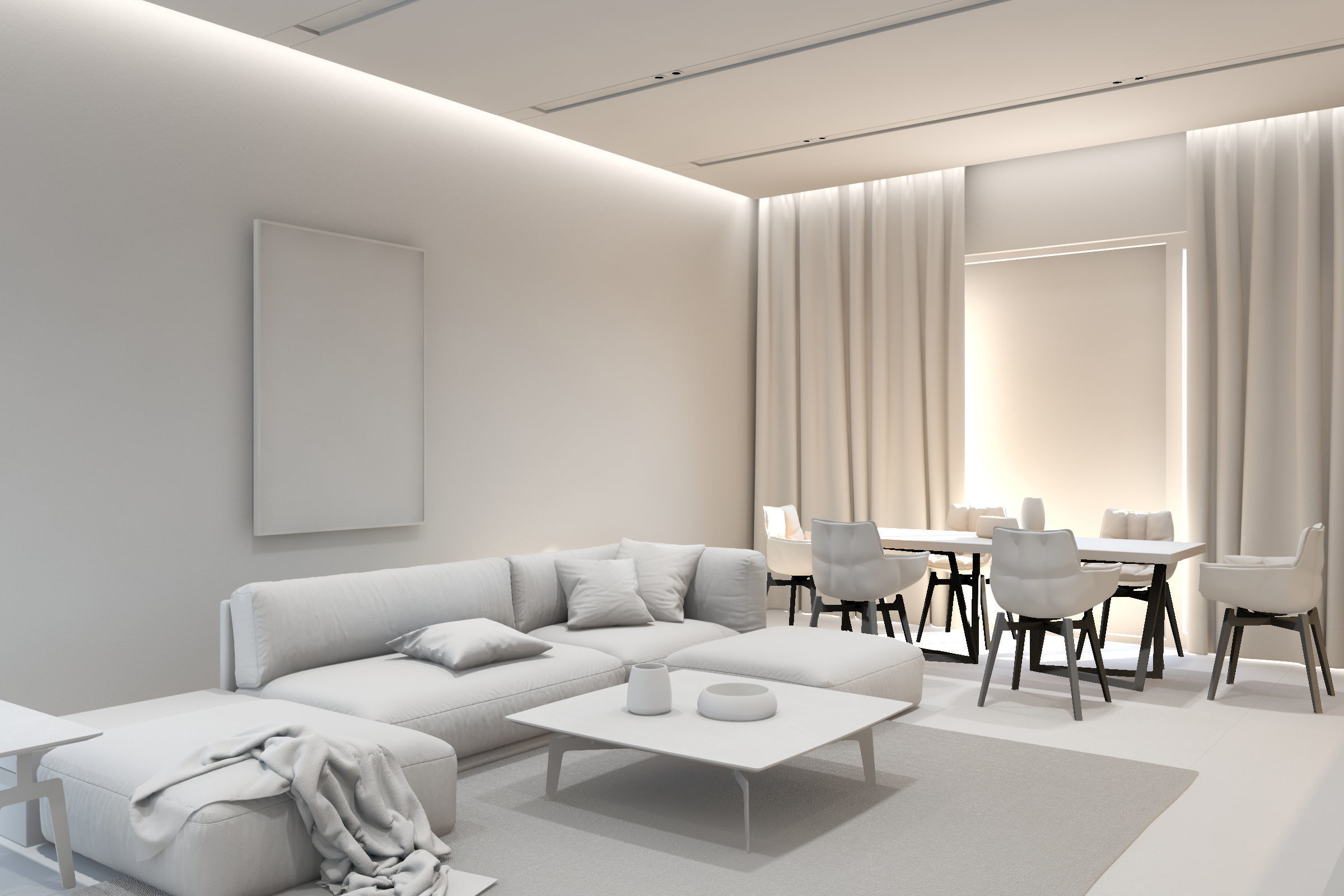 Modern Livingroom 3D model_6
