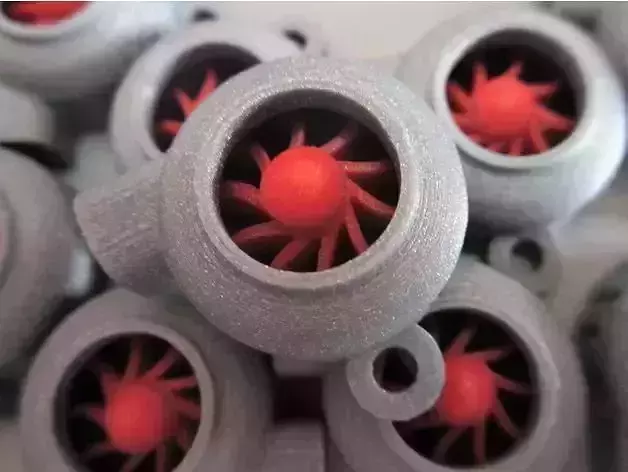 3D Printable Turbine Keychain -