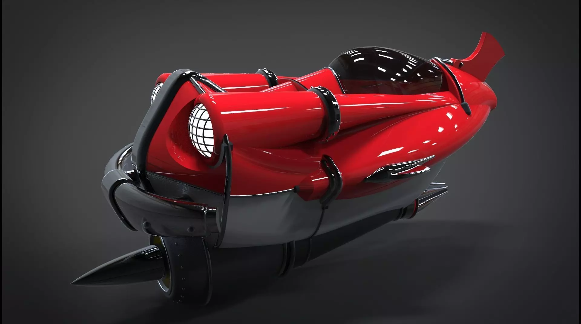 Retro Space Car - 01 3D print model_0