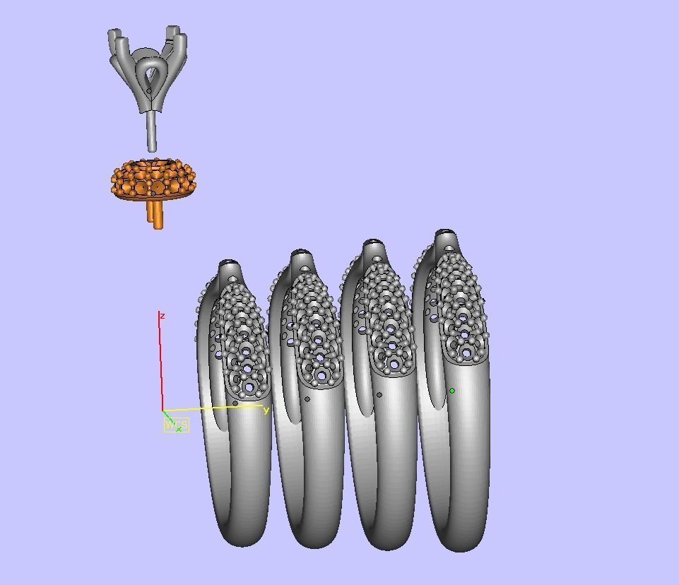 Solitaire Engagement ring Unique design 5mm stone 3D print model_14