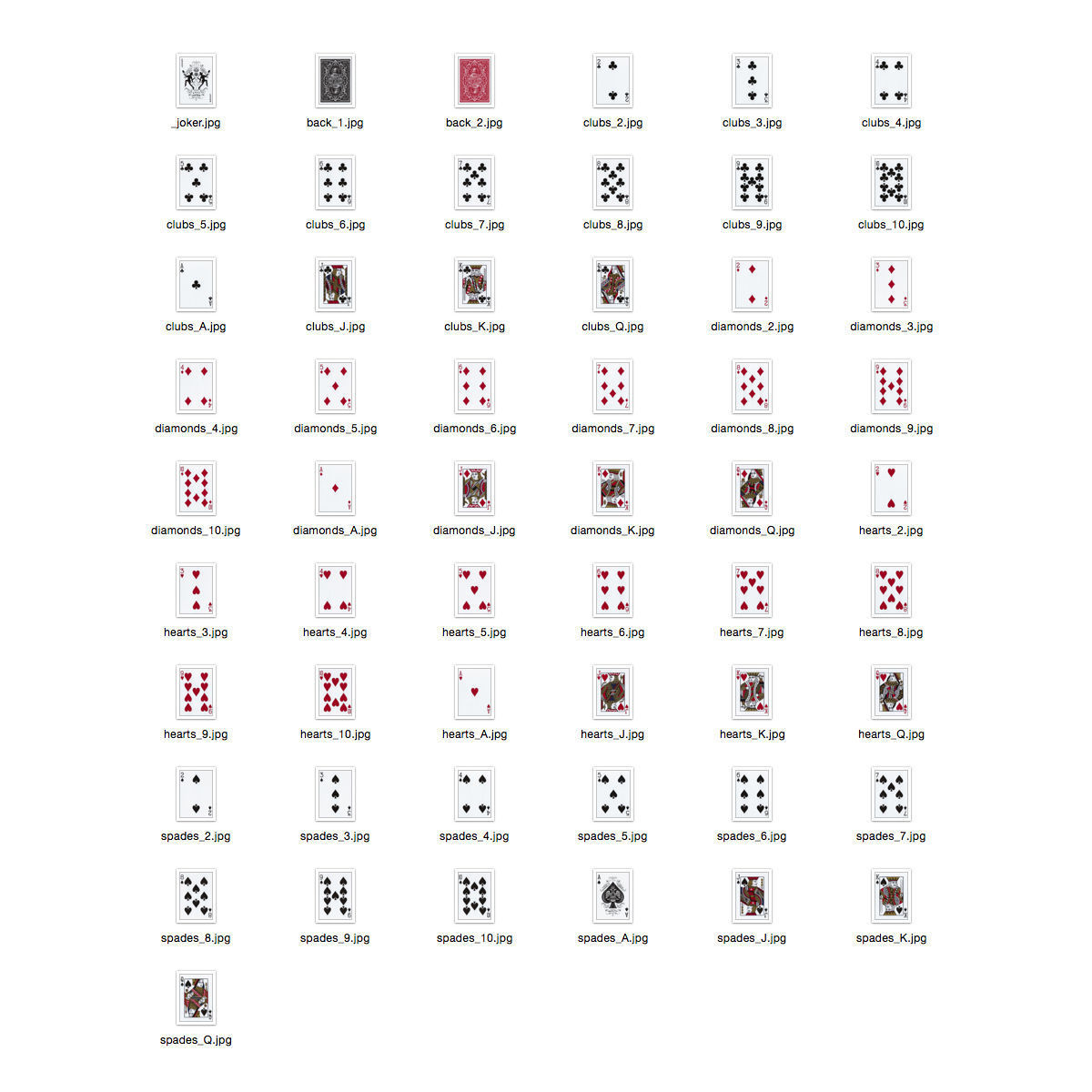 Playing Cards REBELS - Poker Card Set 6 - single textures Low-poly 3D model_9