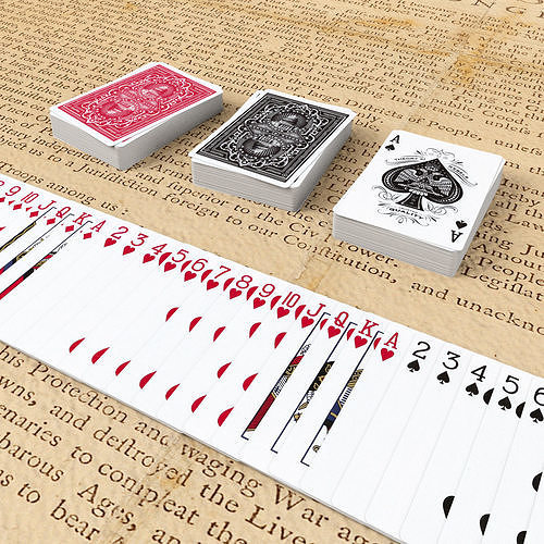 Playing Cards REBELS - Poker Card Set 6 - single textures Low-poly 3D model