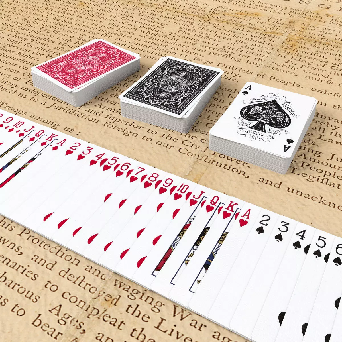 Playing Cards REBELS - Poker Card Set 6 - single textures Low-poly 3D model_0