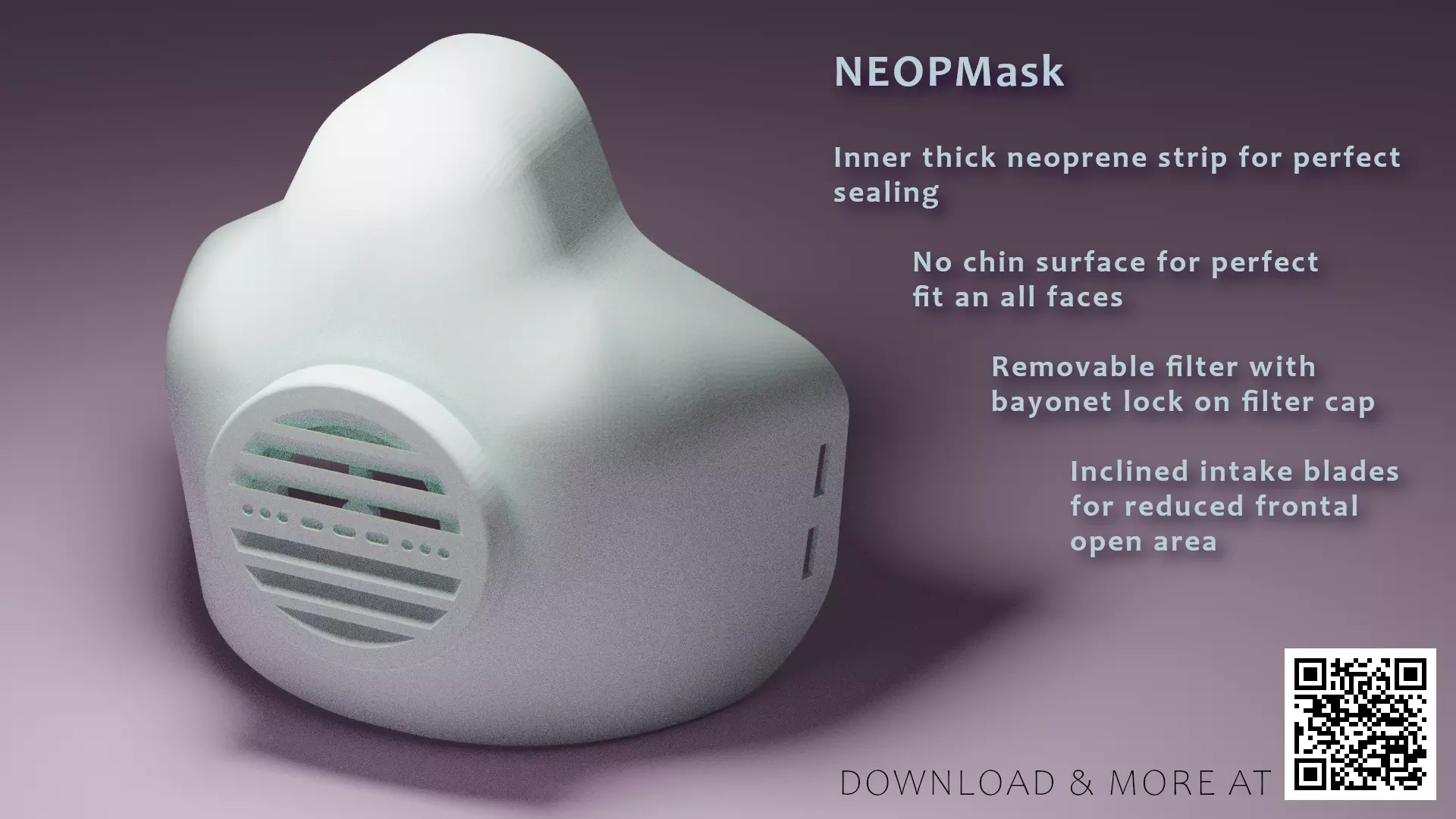 NEOPMask - 3D Printable mask with exchangeable filter - Premium 3D print model_0
