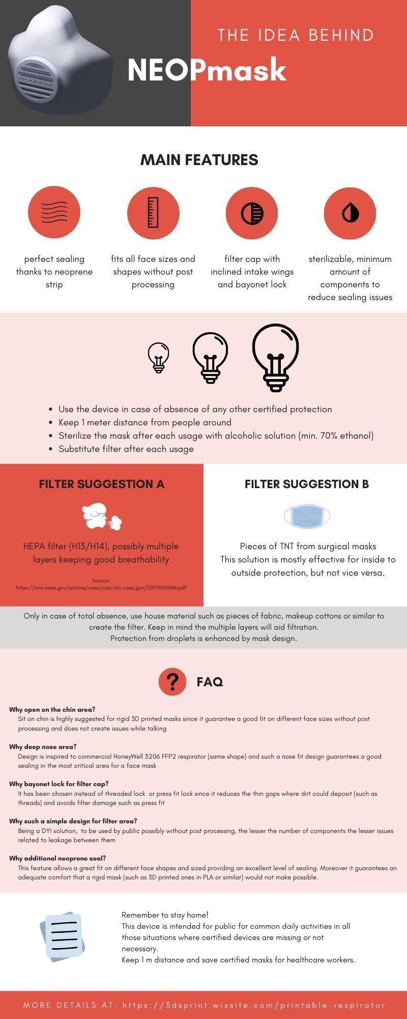 NEOPMask - 3D Printable mask with exchangeable filter - Premium 3D print model_2