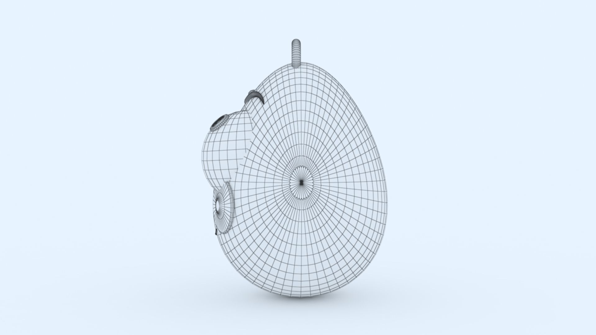 Shy Emoji KeyChain 3D print model_8