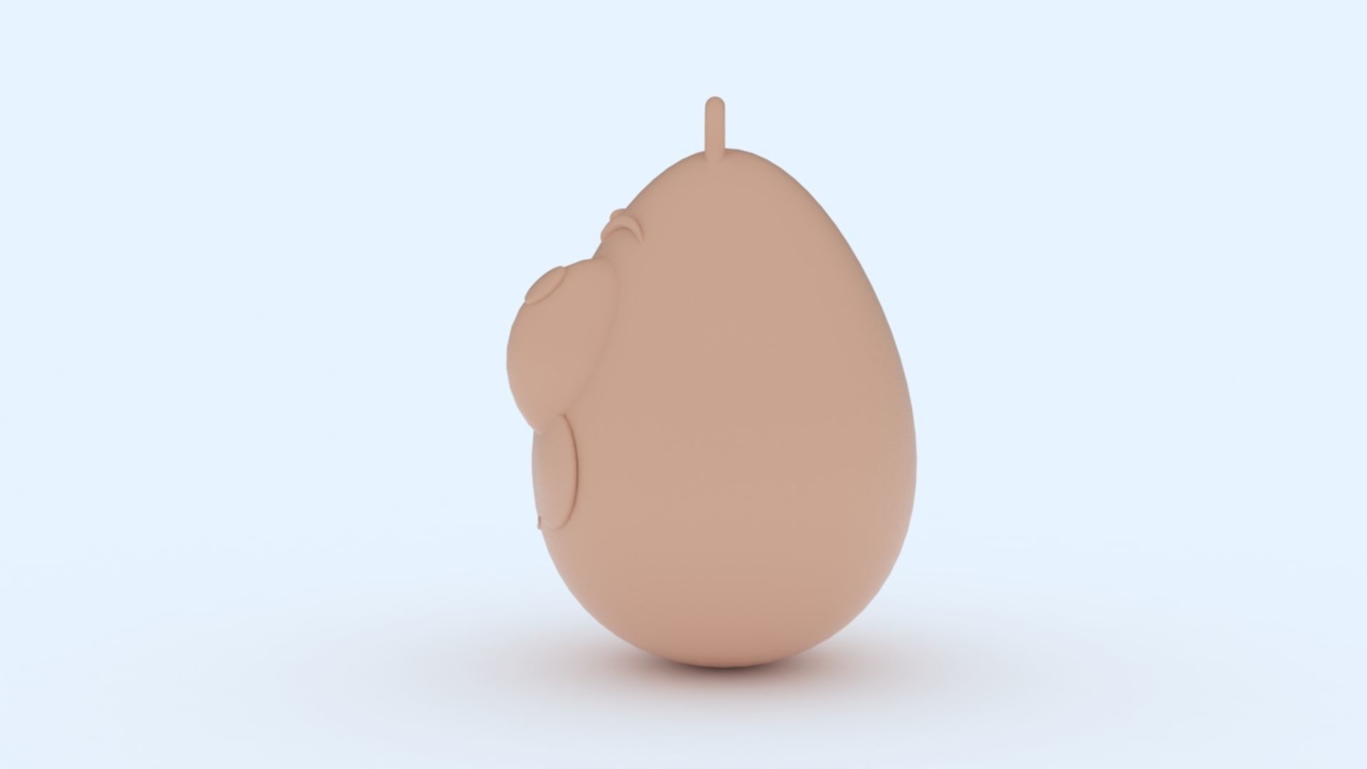 Shy Emoji KeyChain 3D print model_13