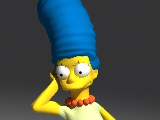 Marge Simpson rigged 3D model_1