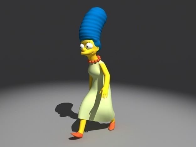 Marge Simpson rigged 3D model_3