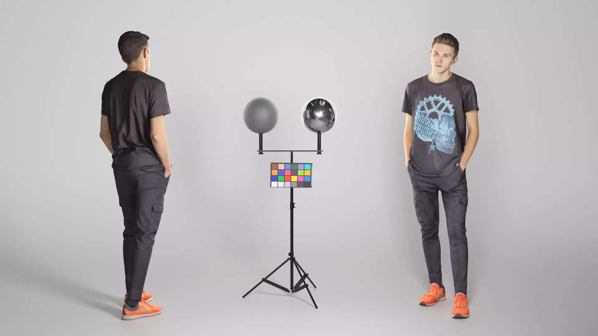 Handsome man in black style 119 Low-poly 3D model_0