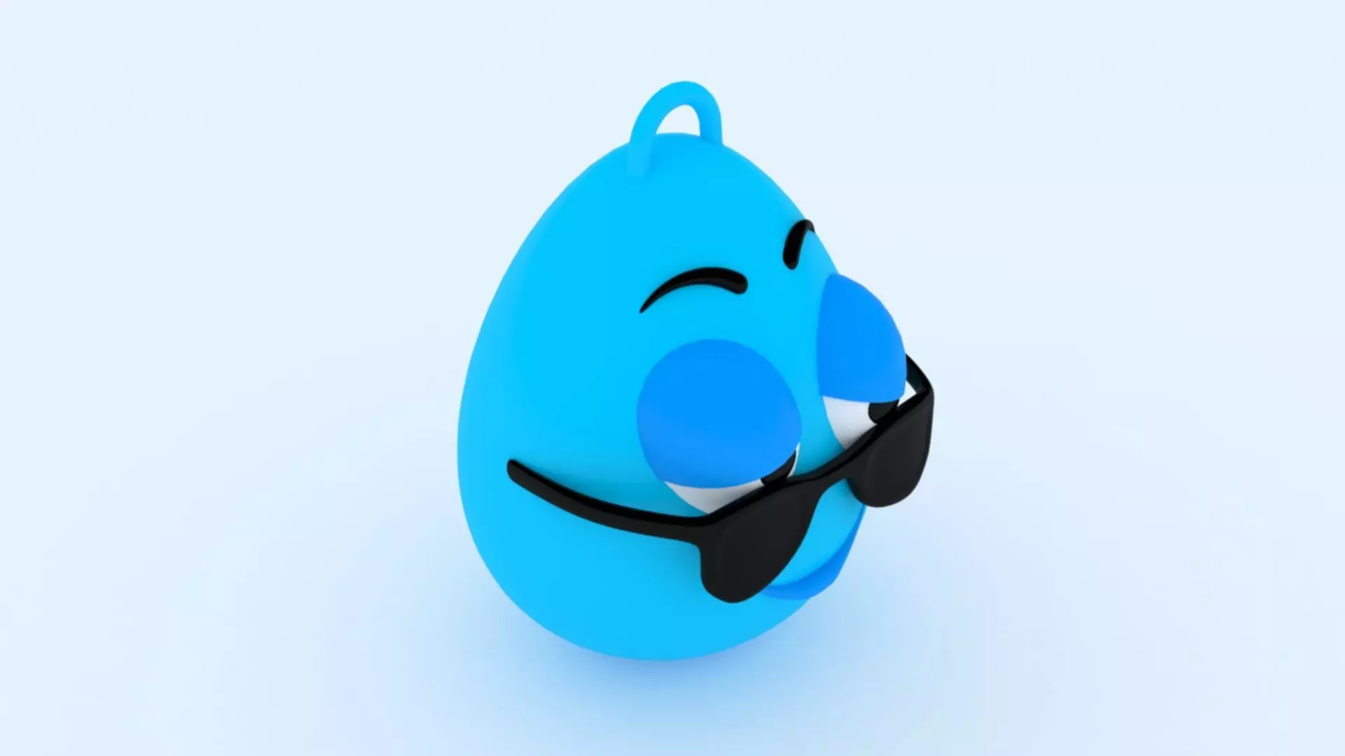 Cool Emoji KeyChain 3D print model_0