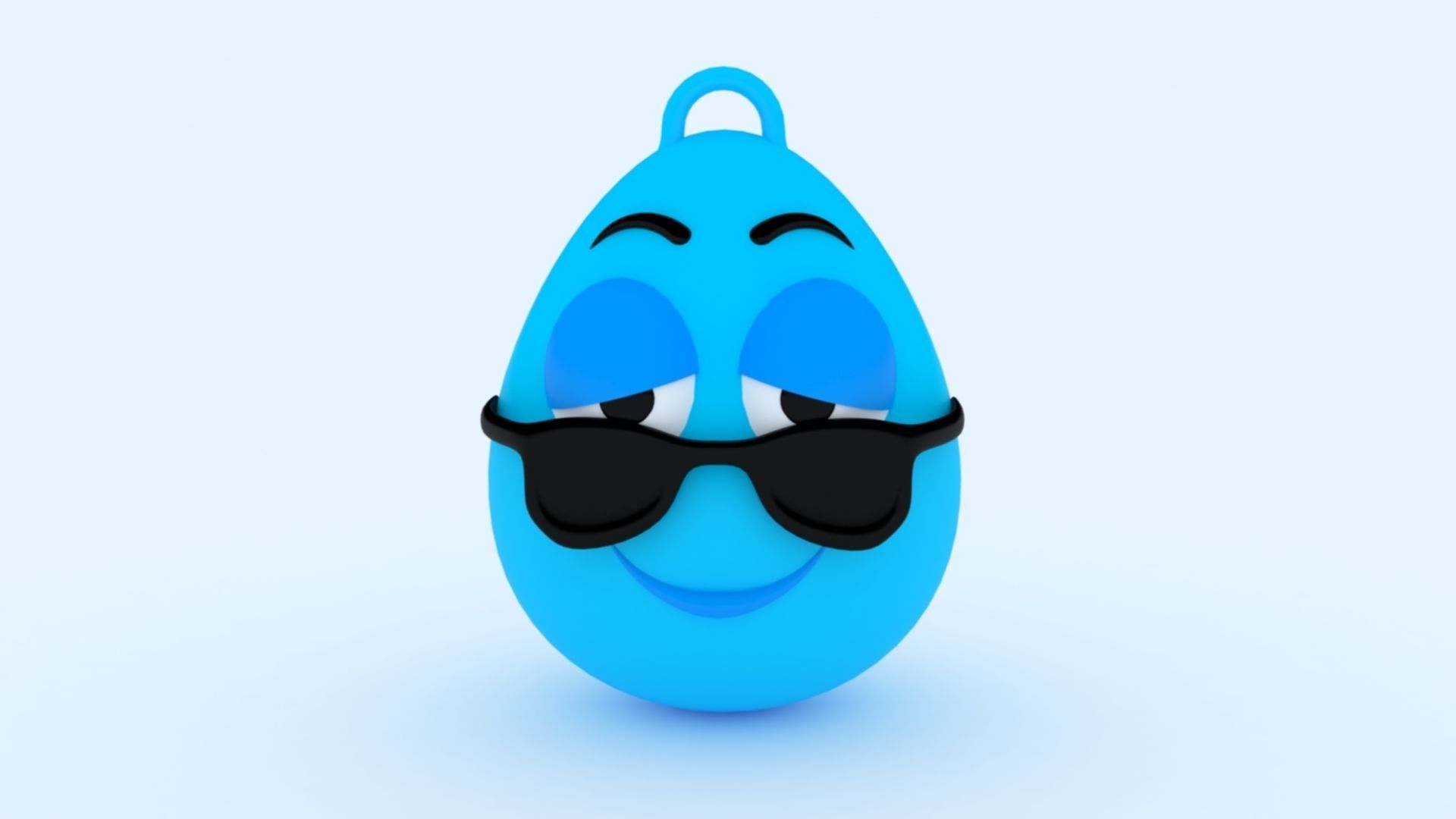 Cool Emoji KeyChain 3D print model_1