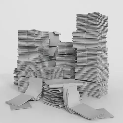 Pile of papers 3D model