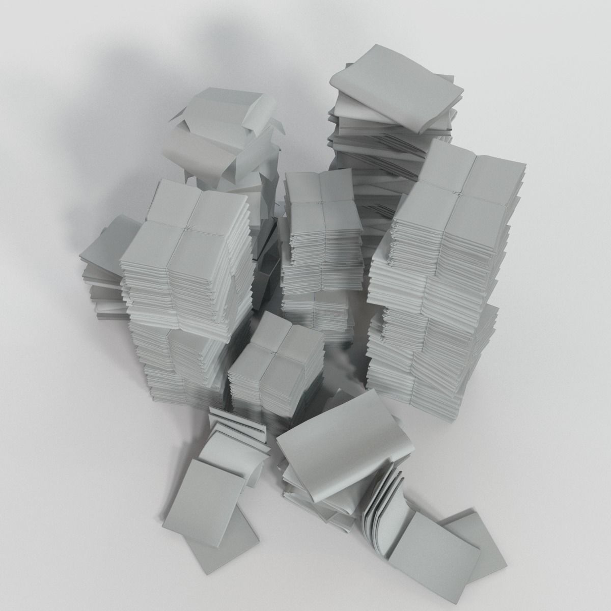 Pile of papers 3D model_4