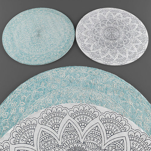 Rugs collection 122 Low-poly 3D model