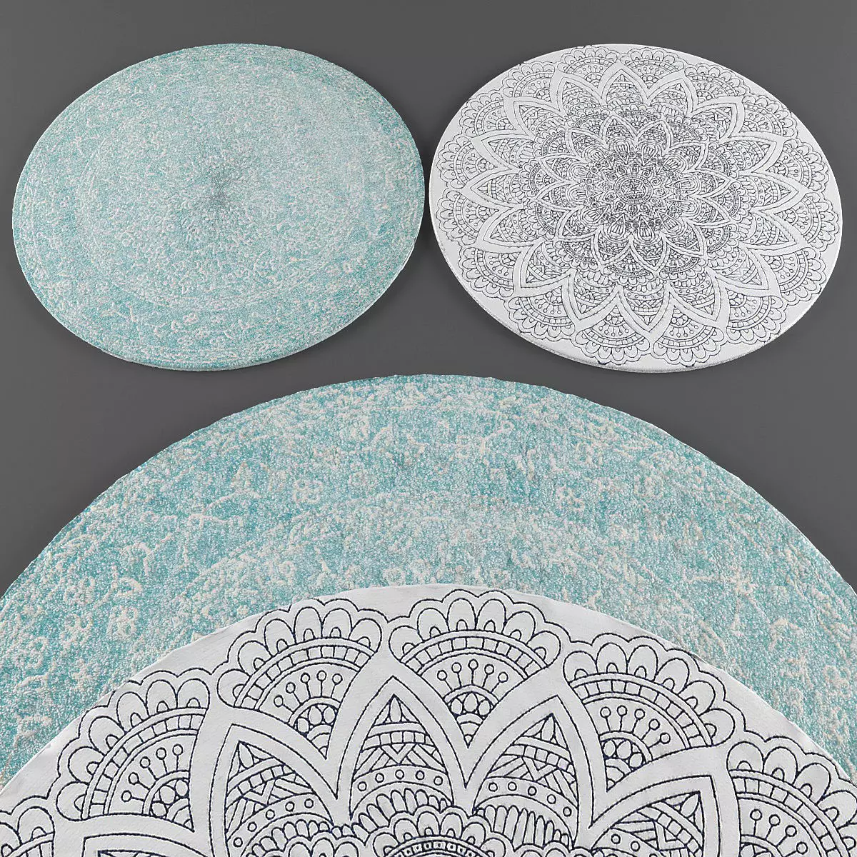 Rugs collection 122 Low-poly 3D model_0