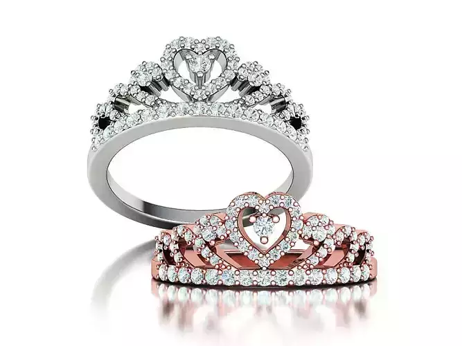 Queens Crown ring Tiara ring 3dmodel