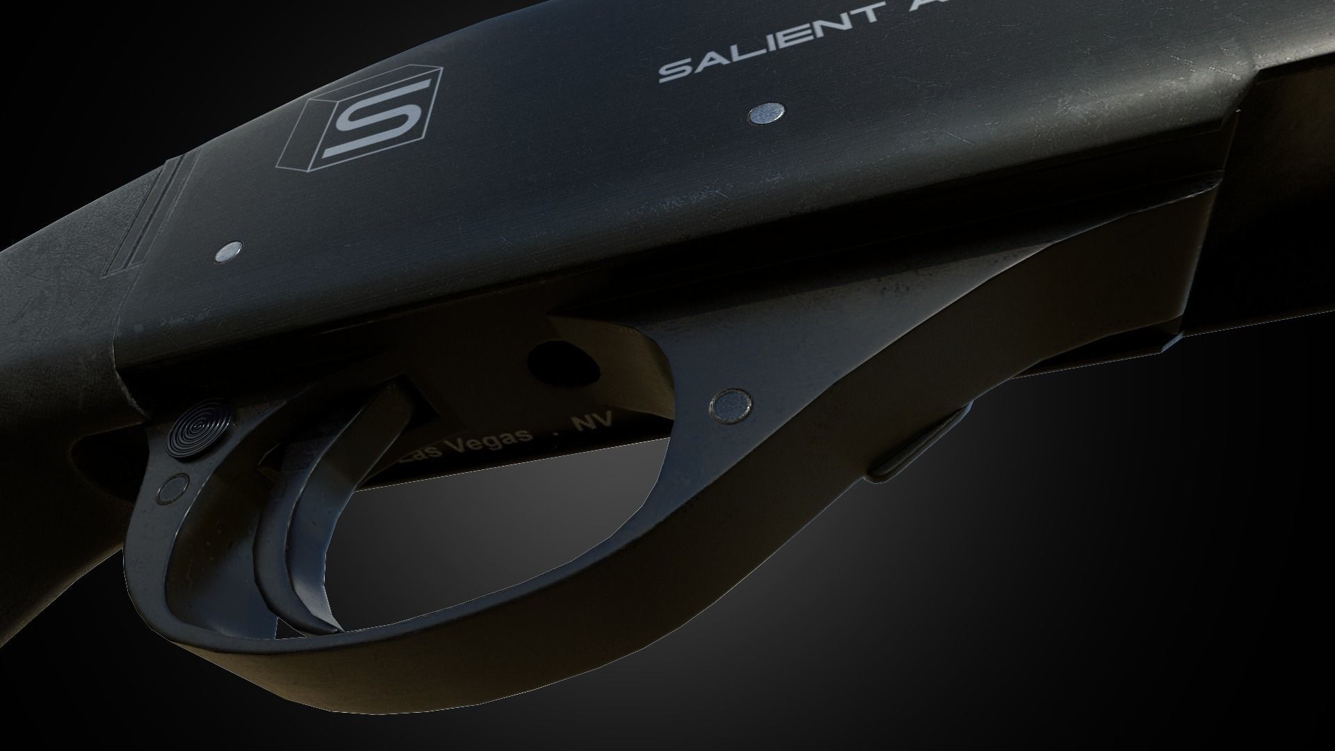 M870 Shotgun PBR Low-poly 3D model_4