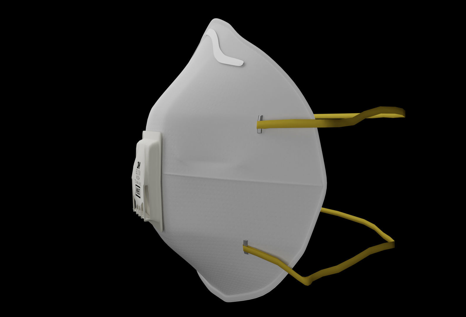 N95 and surgical Mask  Low-poly 3D model_6