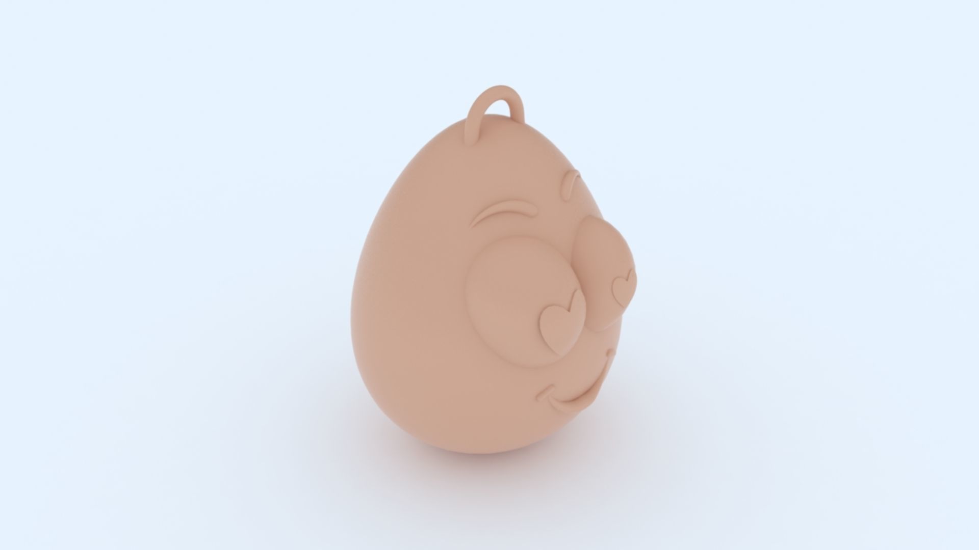 Love Emoji KeyChain 3D print model_10