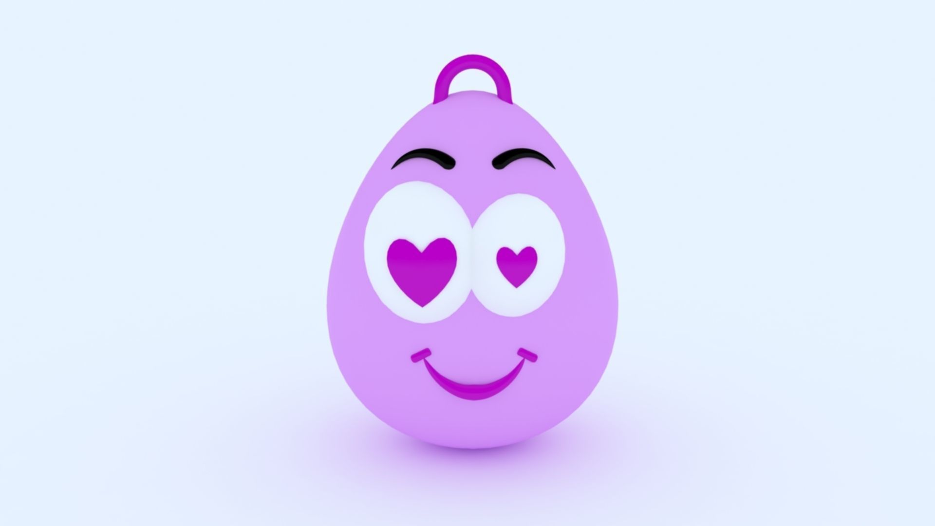 Love Emoji KeyChain 3D print model_1