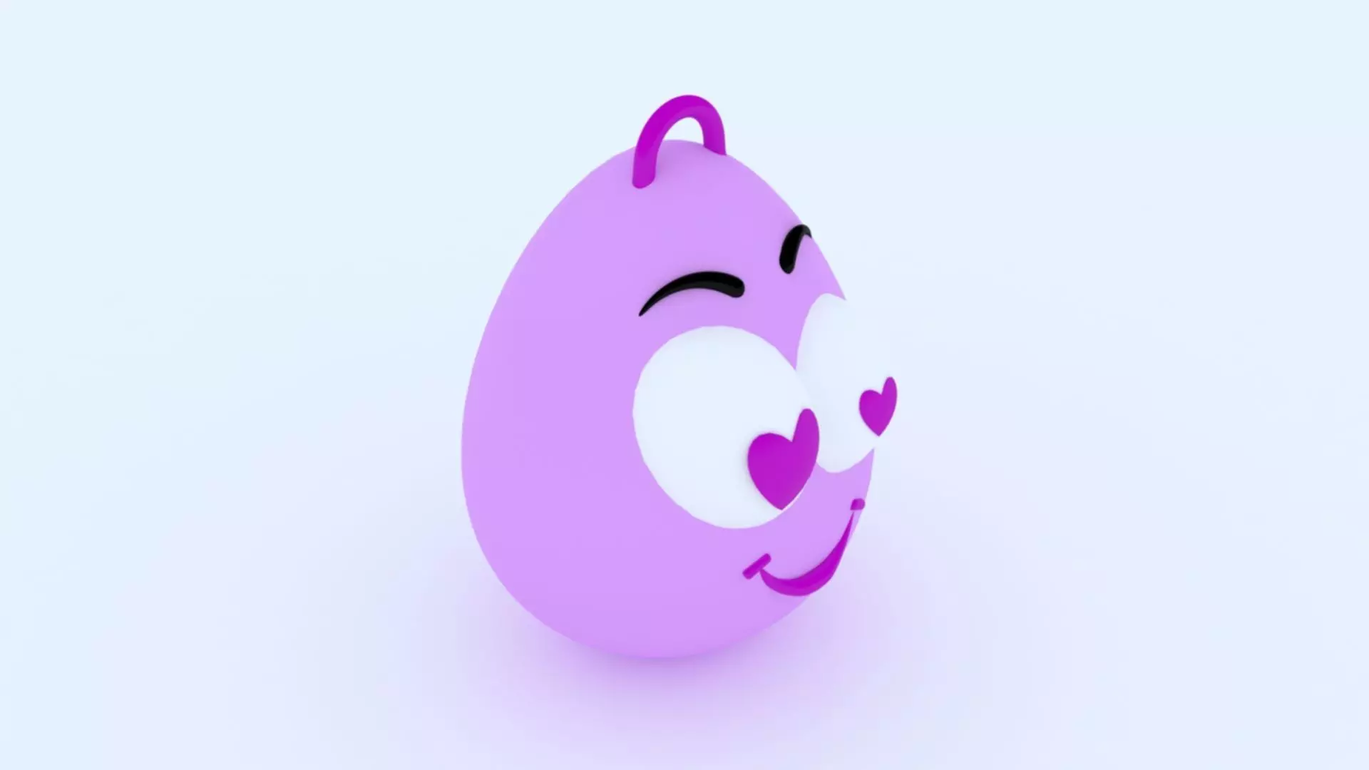 Love Emoji KeyChain 3D print model_0