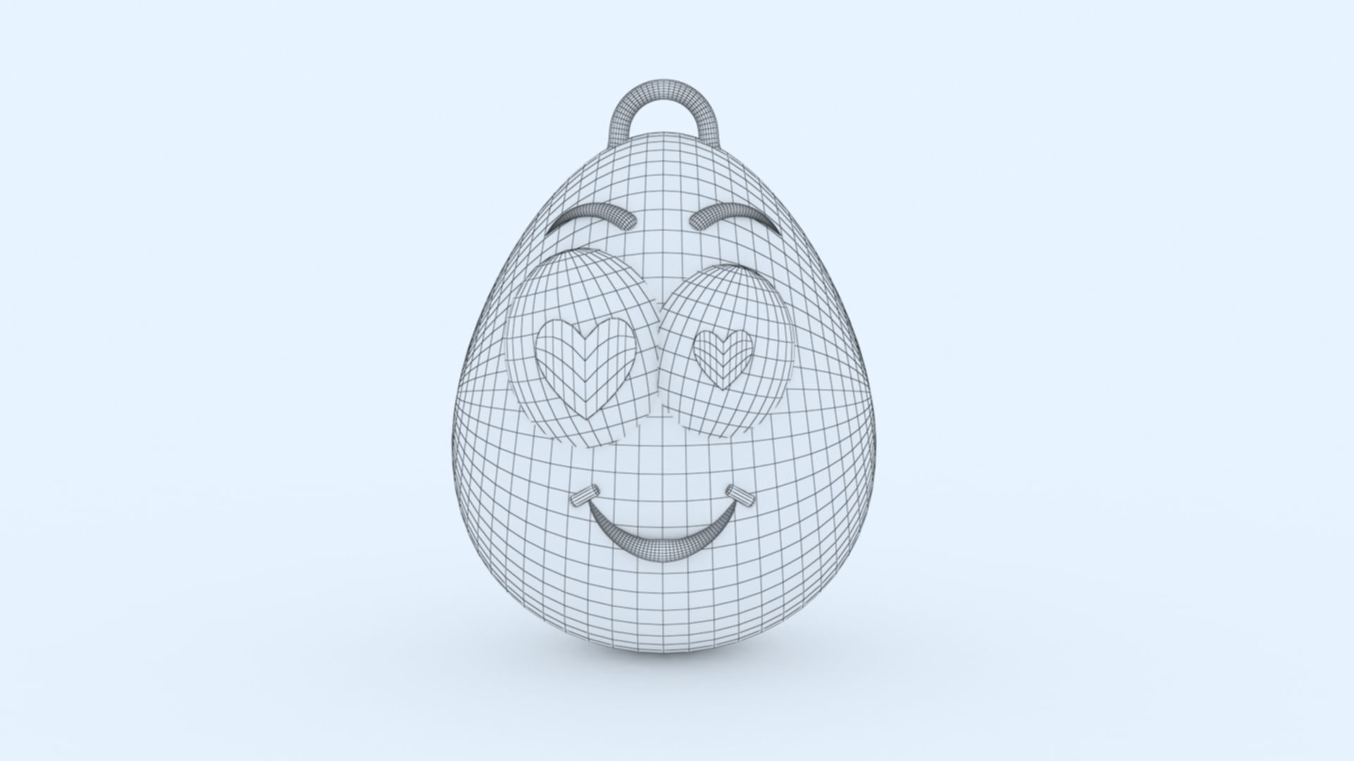 Love Emoji KeyChain 3D print model_6