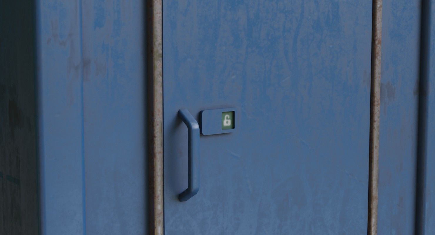 Portable Toilet 3B Low-poly 3D model_5