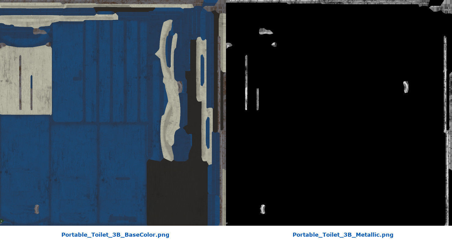 Portable Toilet 3B Low-poly 3D model_9