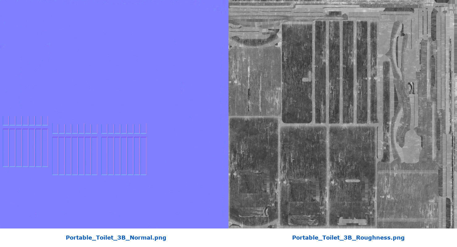 Portable Toilet 3B Low-poly 3D model_10