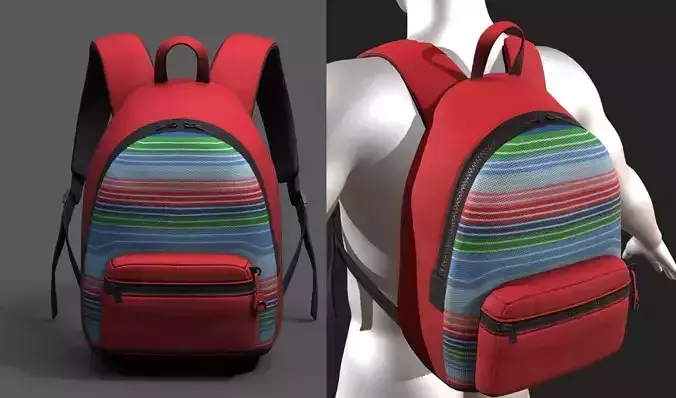 Backpack Camping Generic Color 3d 