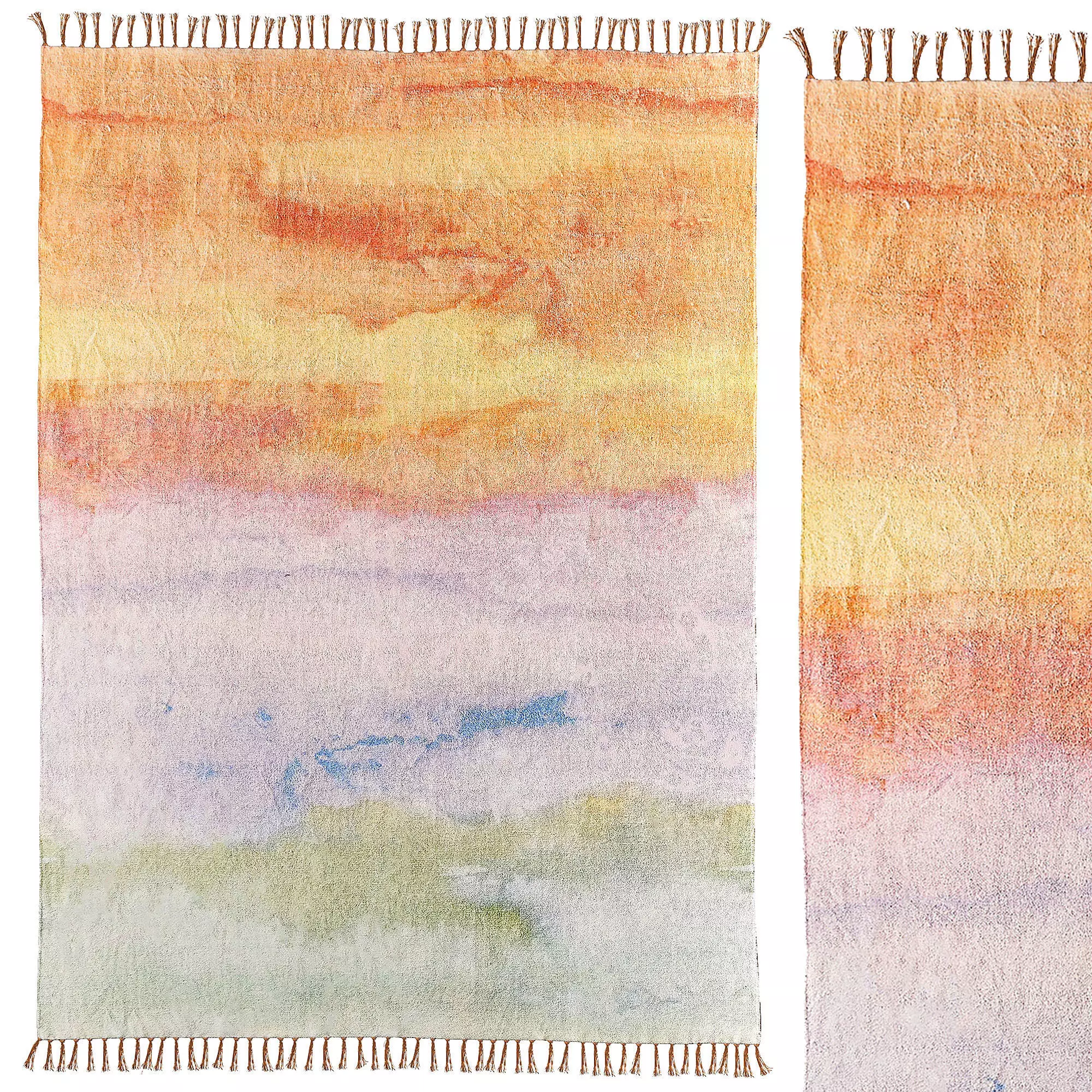 Urban Outfitters Watercolor Sunset Chenille Rug 3D model