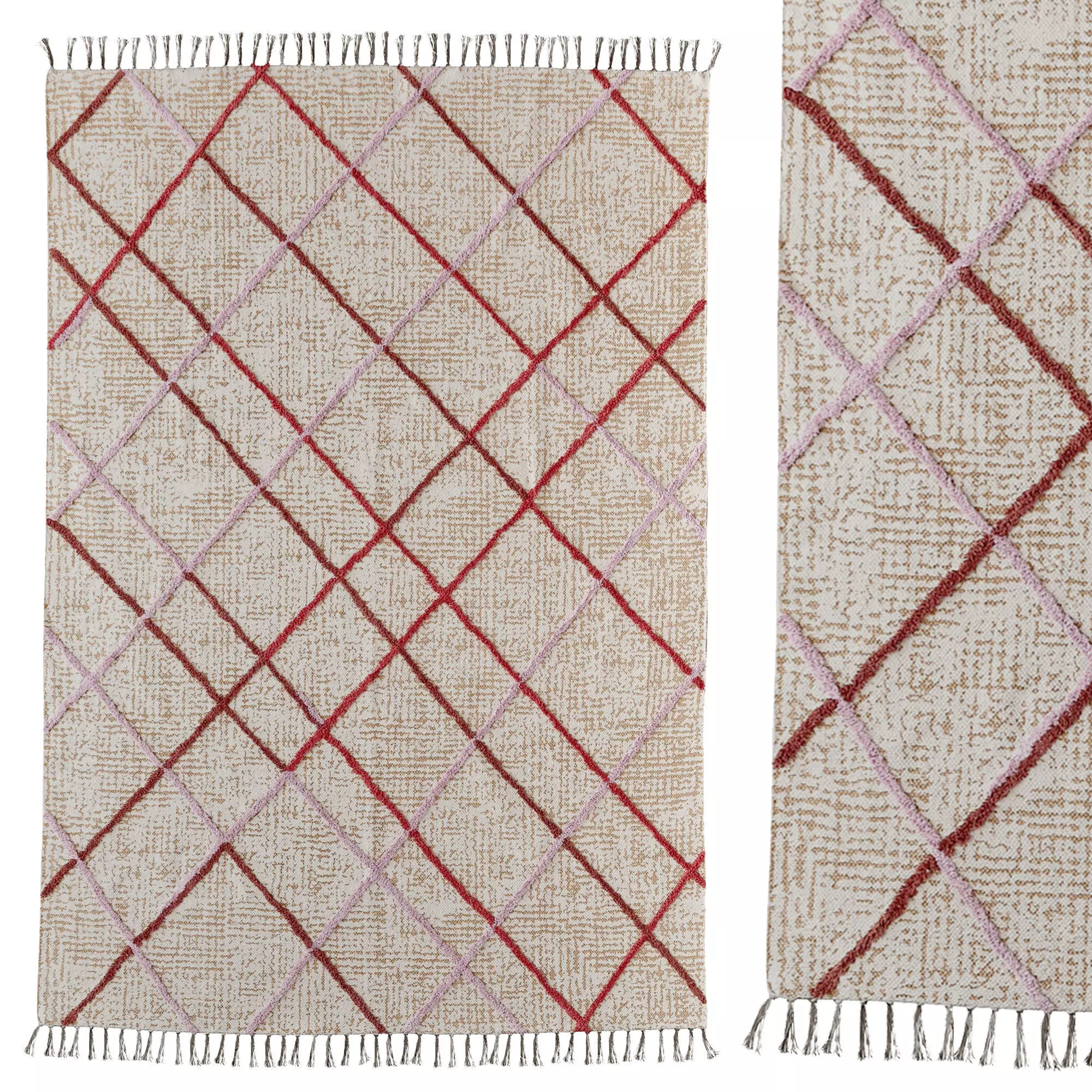 Urban Outfitters Xena Hilo Tufted Rug 3D model