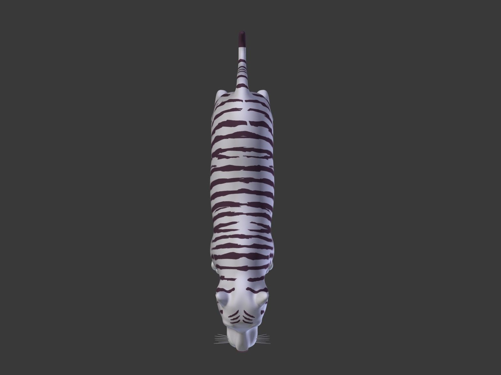 Cartoon White Tiger 3D model_23