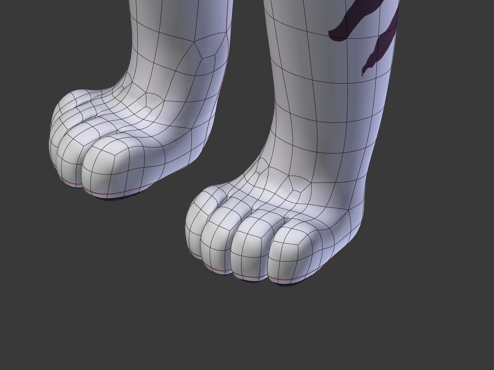 Cartoon White Tiger 3D model_30