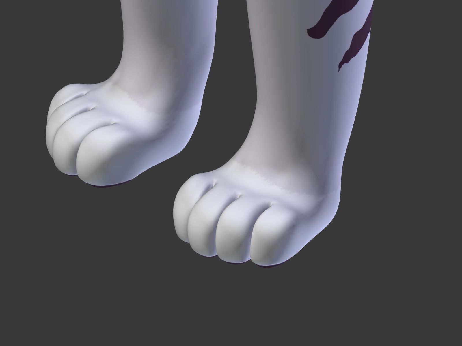 Cartoon White Tiger 3D model_29