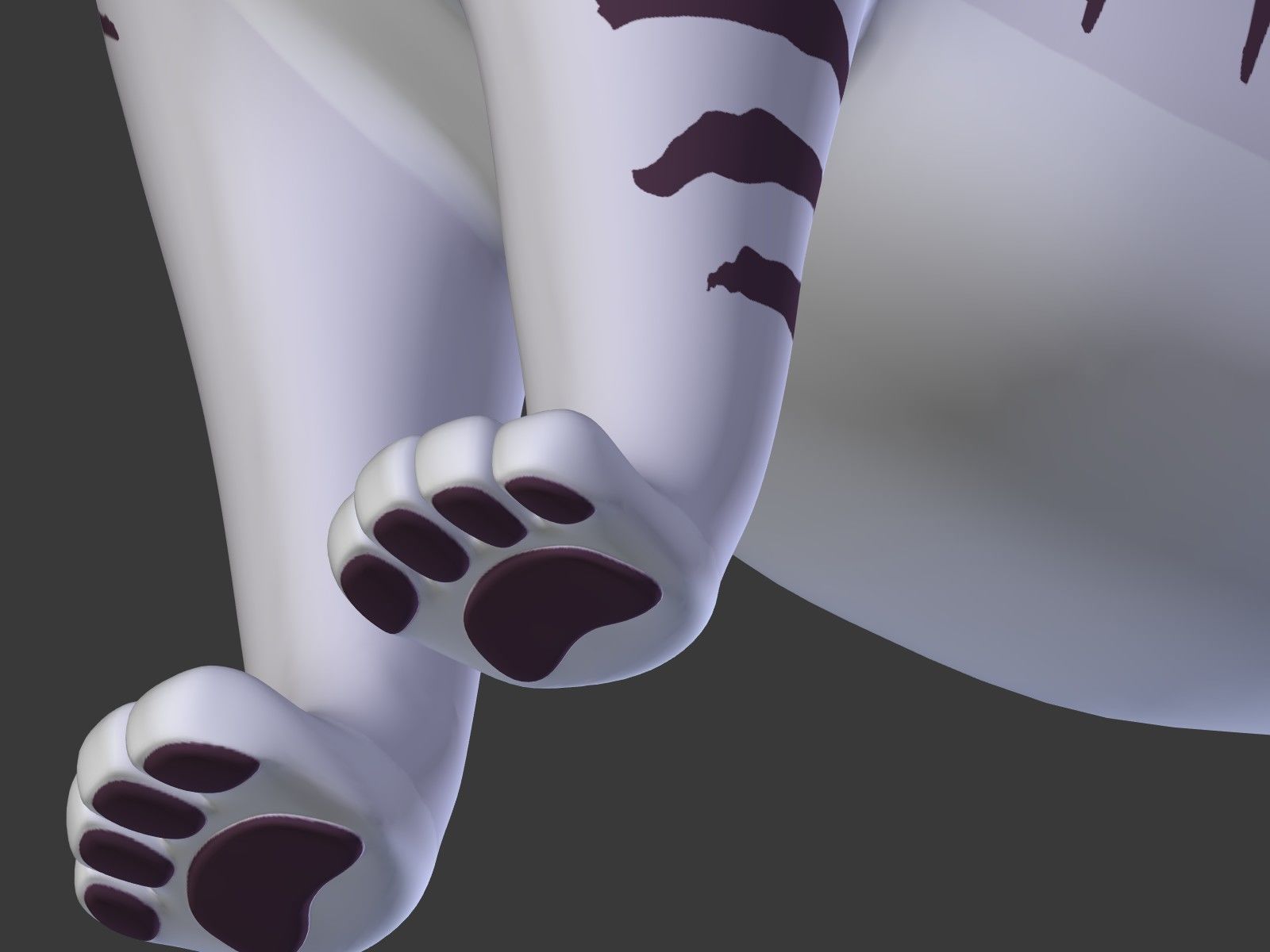 Cartoon White Tiger 3D model_31